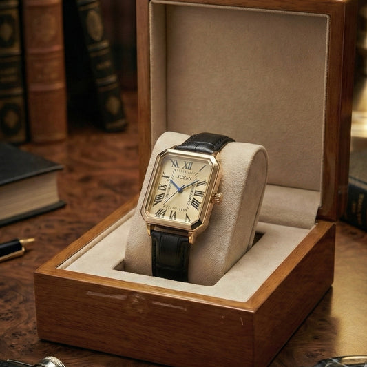 Montre Carrée Élégance Noir