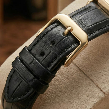 Montre Carrée Élégance Noir