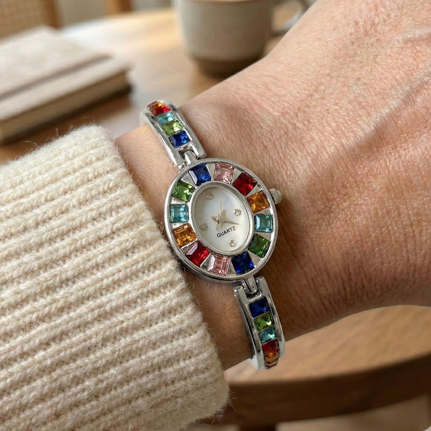 Aura Rainbow Silver Watch