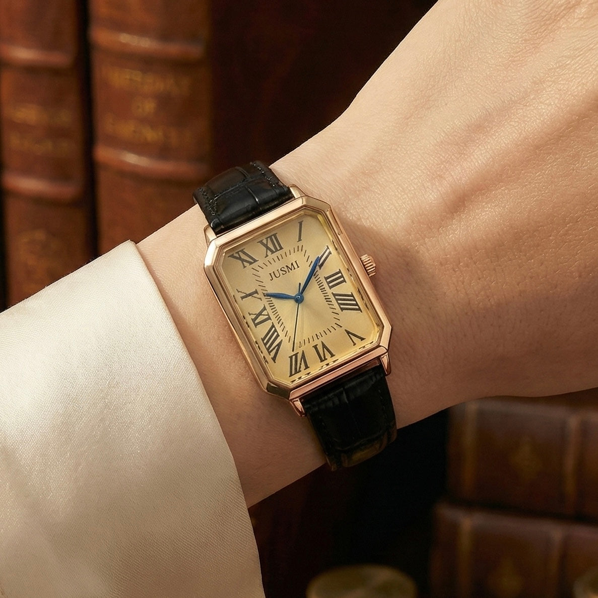Montre Carrée Élégance Noir
