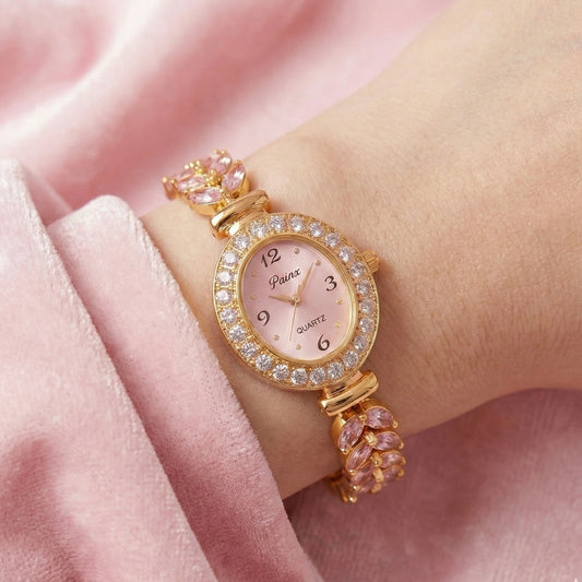 Montre Crystal Bloom Rose Quartz