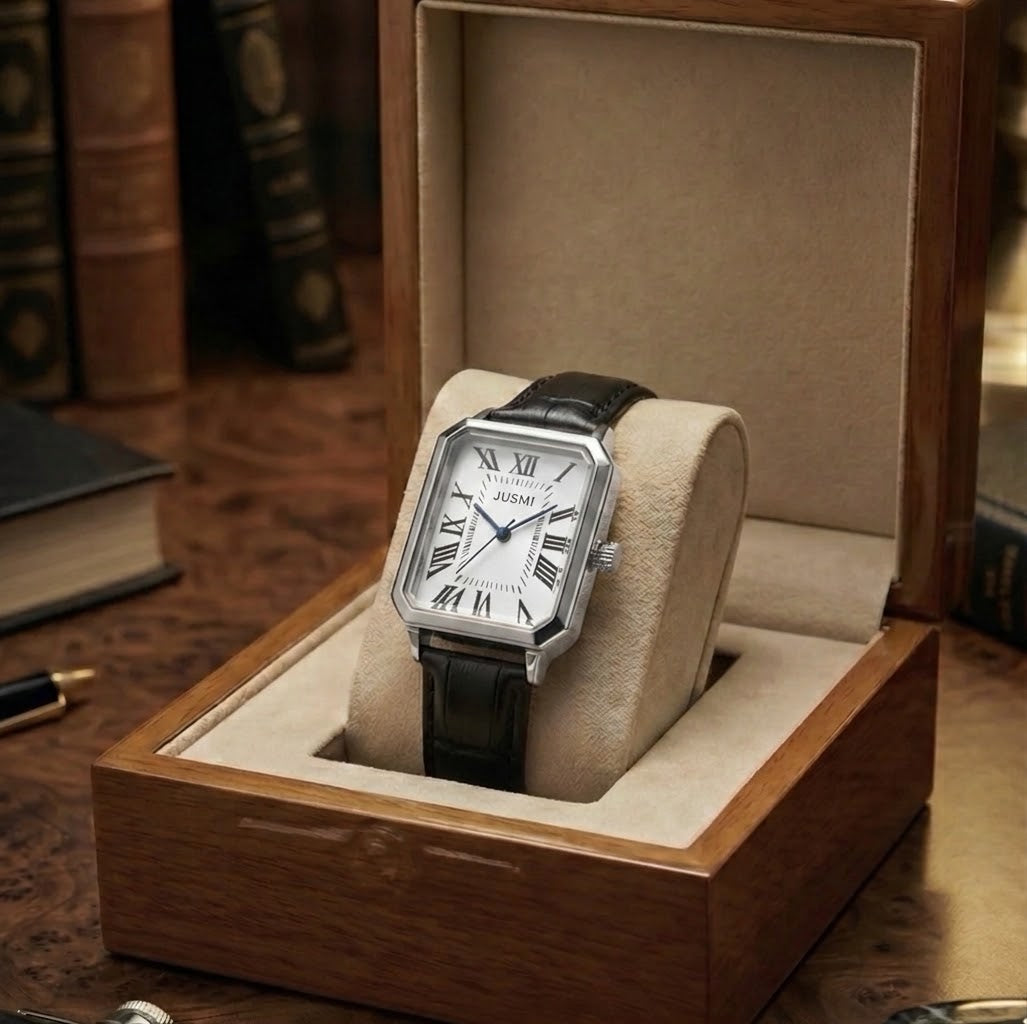 Montre Carrée Argenta Noir