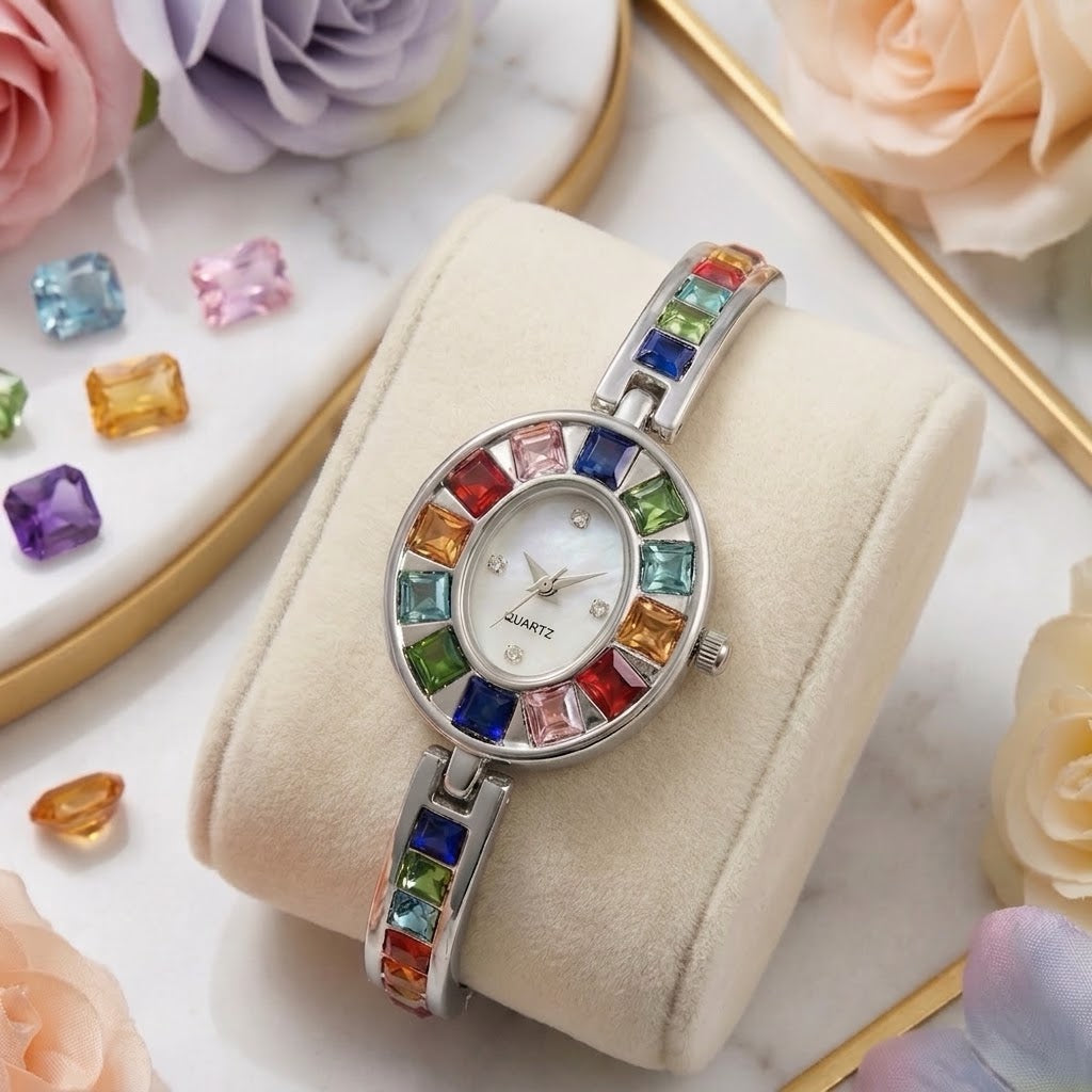 Montre Aura Rainbow Silver